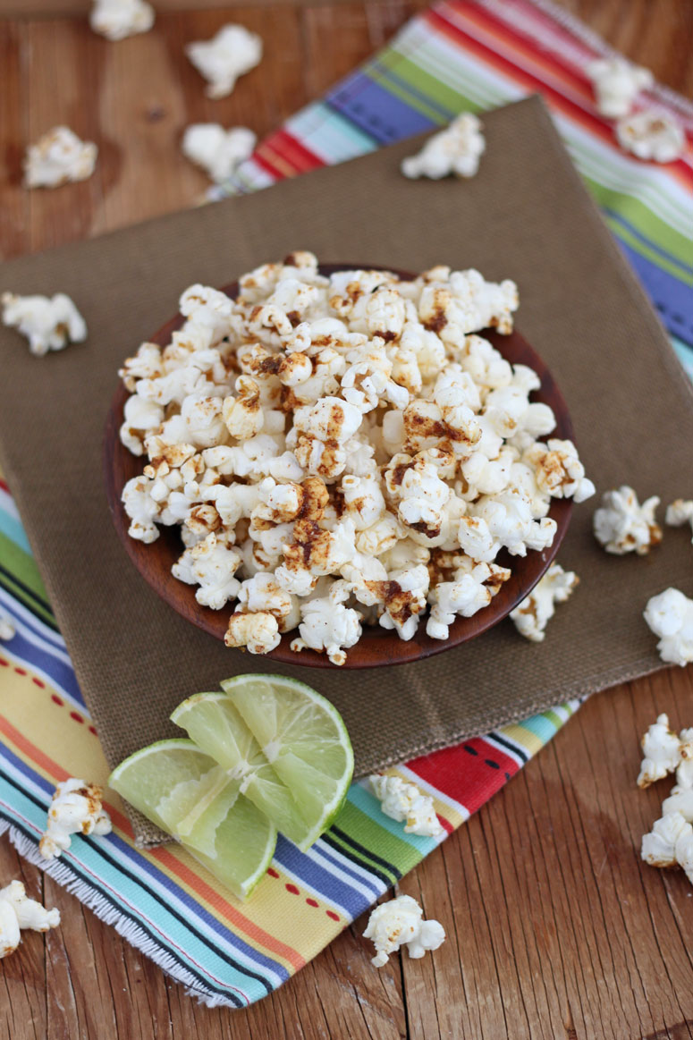 chipotle brown sugar lime popcorn & super bowl recipe roundup