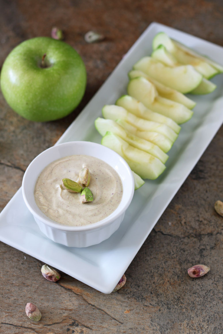pistachio butter yogurt dip