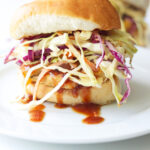 BBQ Turkey Burgers with Chipotle Slaw