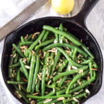 Brown Butter Green Beans with Slivered Almonds | Recipe Runner | Crisp green beans covered with brown butter, toasted almonds, and lemon zest are a simple and delicious side dish!