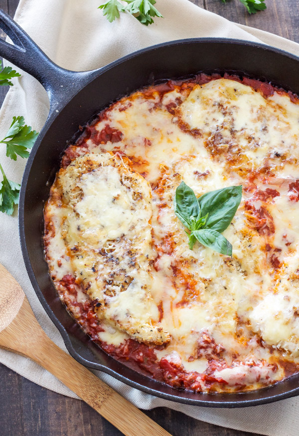 lightened up skillet chicken parmesan