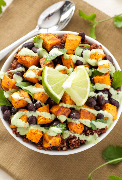 Sweet Potato and Black Bean Quinoa Bowls