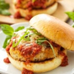 Chicken Parmesan Burgers | Classic chicken parmesan turned into a delicious burger!