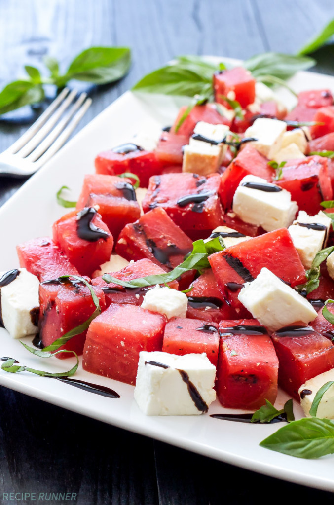 Grilled Watermelon, Feta, and Basil Salad Recipe Runner