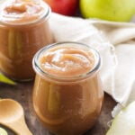 Slow Cooker Apple Pear Butter | This easy to make fall condiment is rich in flavor and perfect for both sweet and savory dishes!