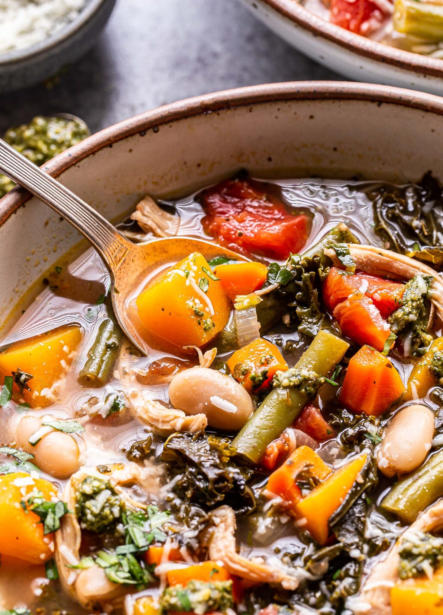 Pesto Chicken and Vegetable Soup Recipe Runner