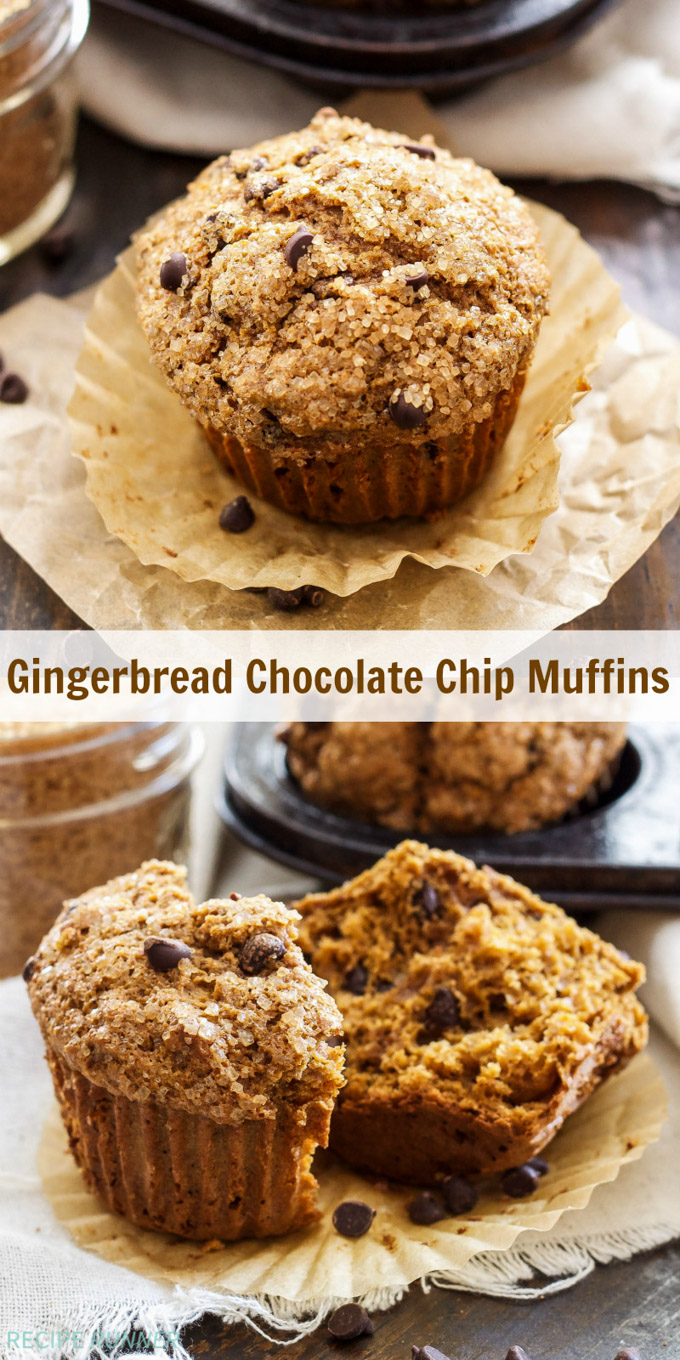 Gingerbread Chocolate Chip Muffins Recipe Runner