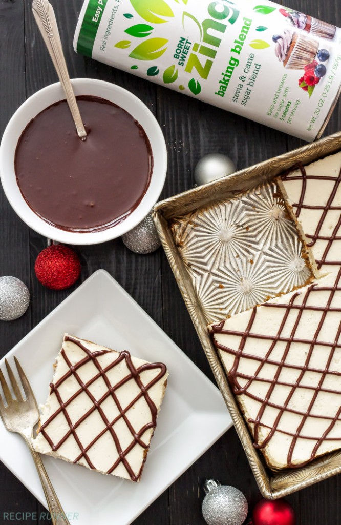 Vanilla Bean Cheesecake Bars with Chocolate Ganache Recipe Runner