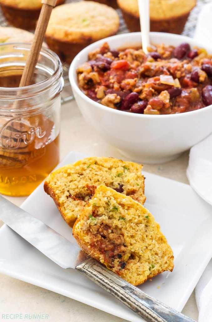 Chili Stuffed Cornbread Muffins Recipe Runner