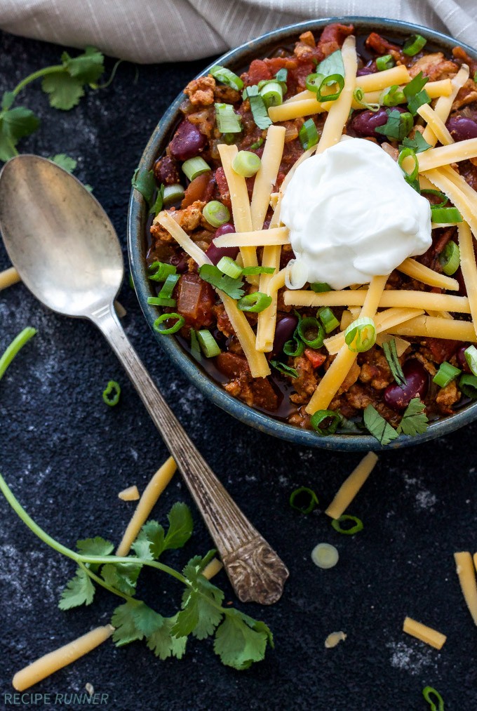 Healthy Slow Cooker Turkey Chili Recipe Runner