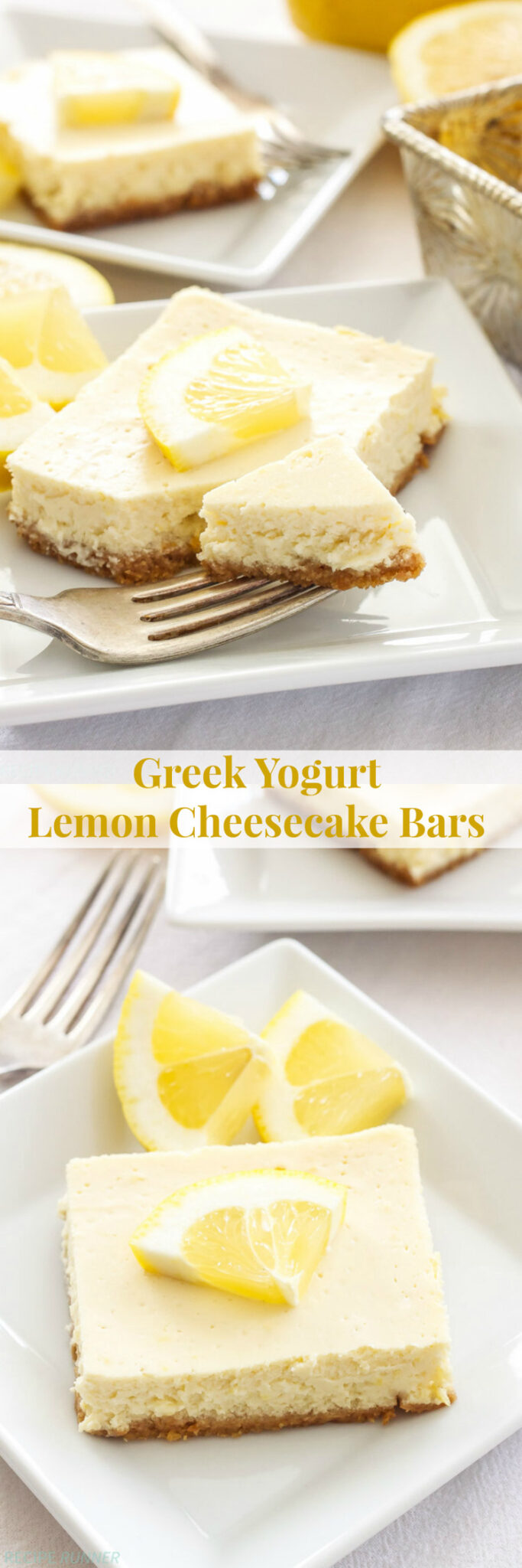 Greek Yogurt Lemon Cheesecake Bars Recipe Runner