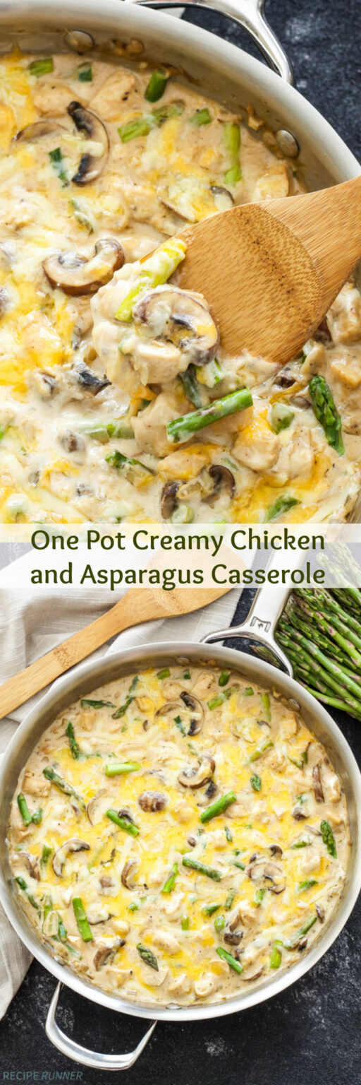 One Pot Creamy Chicken and Asparagus Casserole Recipe Runner