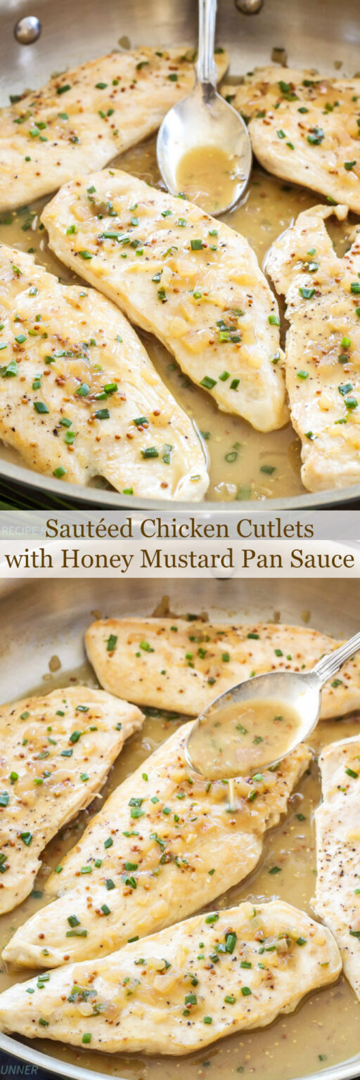 Sautéed Chicken Cutlets with Honey Mustard Pan Sauce Recipe Runner
