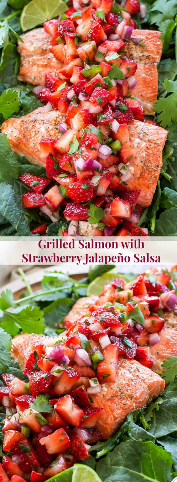 Grilled Salmon with Strawberry Jalapeño Salsa Recipe Runner