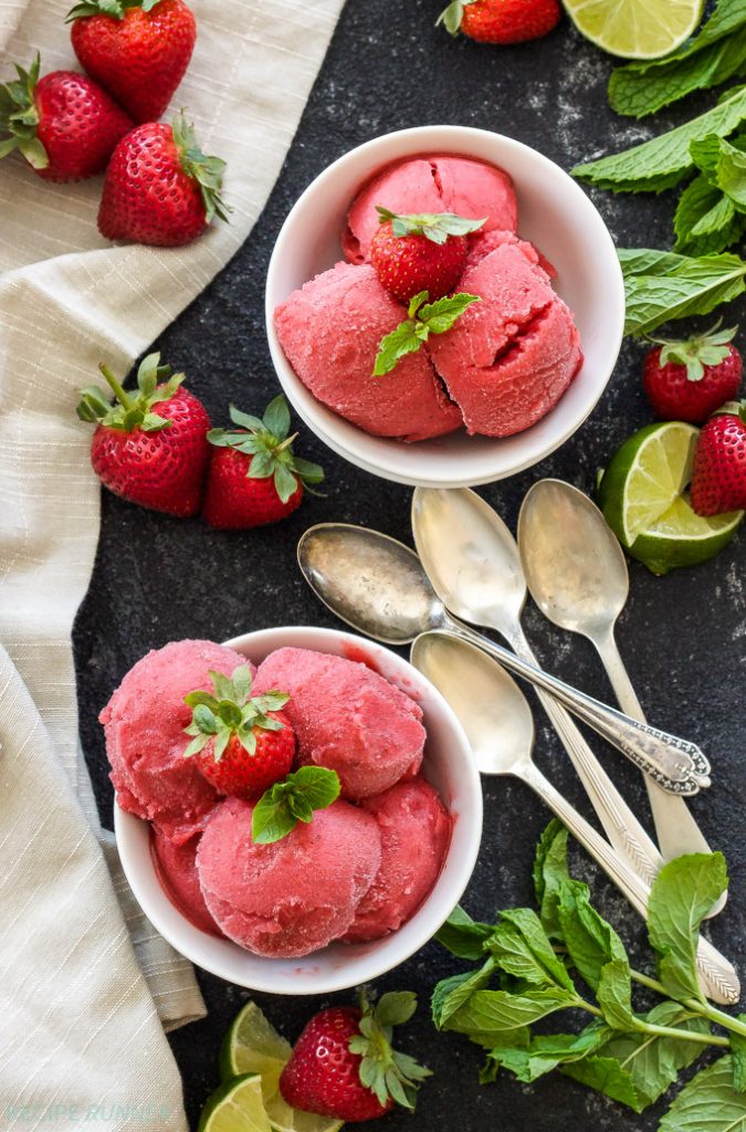 Strawberry Mojito Sorbet Recipe Runner