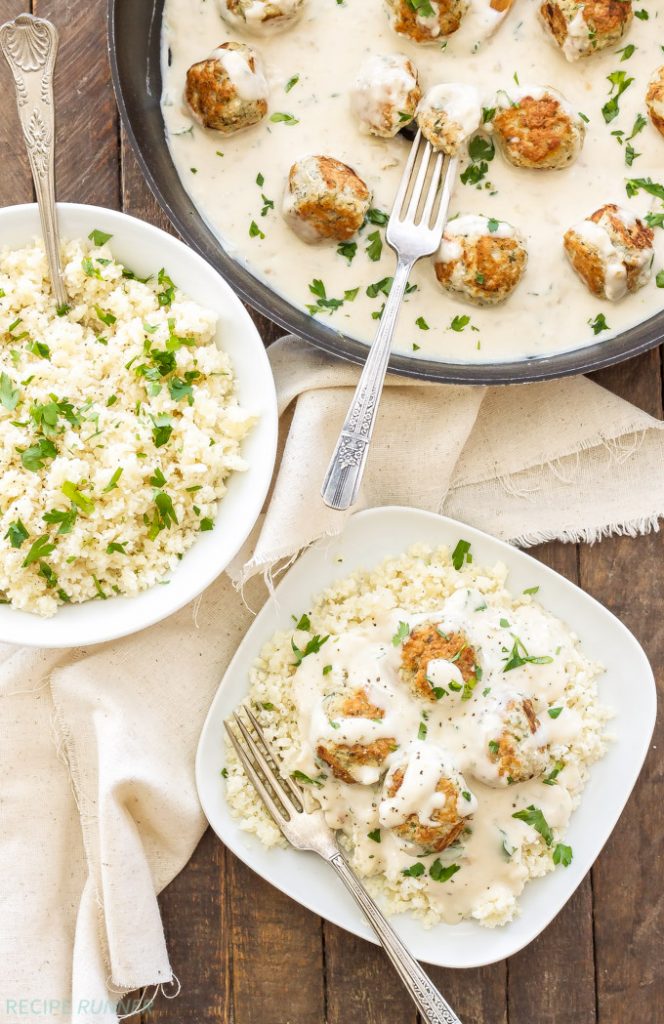 Healthy Swedish Meatballs with Cauliflower Rice Pilaf Recipe Runner