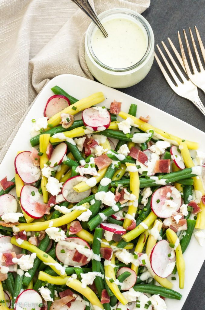 Green Bean, Radish and Bacon Salad with Creamy Feta Dressing Recipe Runner