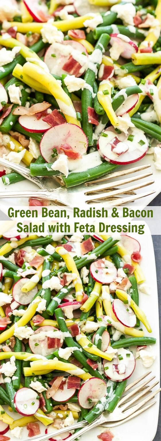 Green Bean, Radish and Bacon Salad with Creamy Feta Dressing Recipe Runner