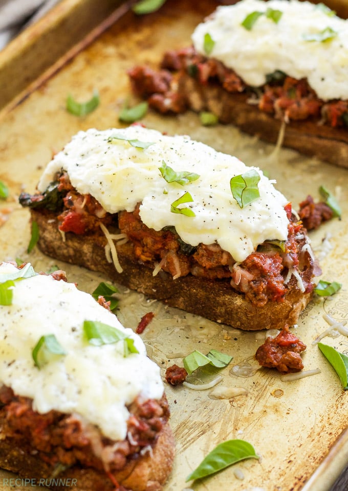 Lasagna Sloppy Joes | All the flavor of traditional lasagna with a fraction of the work! These Lasagna Sloppy Joes are the perfect way to get your lasagna fix any night of the week!