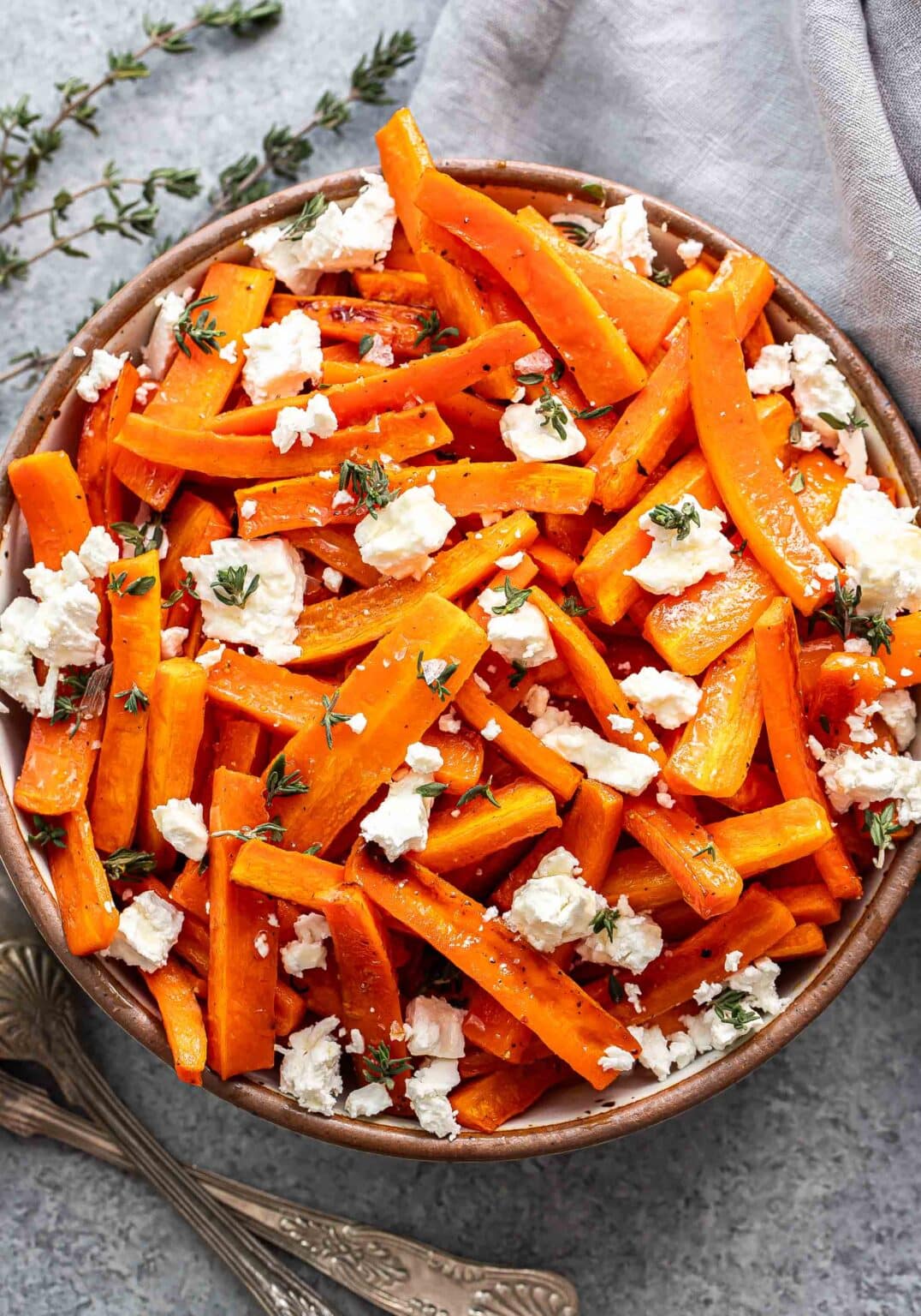 Honey Roasted Carrots with Goat Cheese and Thyme Recipe Runner