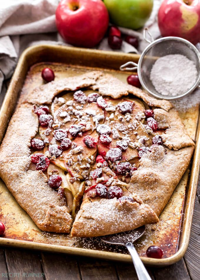 apple cranberry galette {vegan}