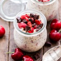 Cherry Vanilla Dark Chocolate Overnight Oats