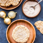 Chewy sugar cookies all dressed up for the holidays! Crisp edges, soft and chewy in the middle and plenty of chai-spice. These Chewy Chai-Spice Sugar Cookies are perfection! 