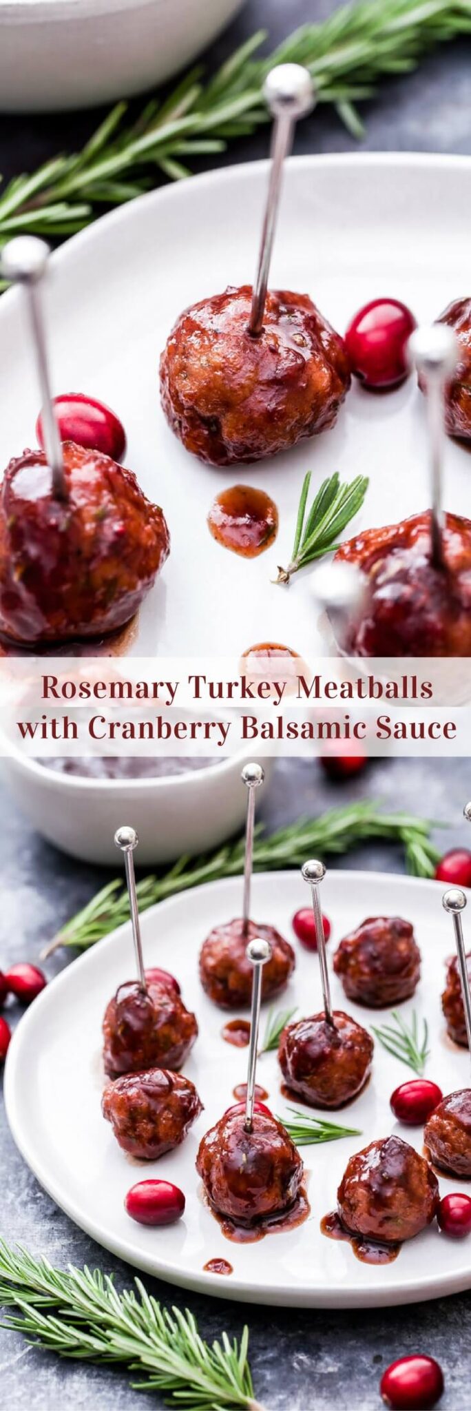 Rosemary Turkey Meatballs with Cranberry Balsamic Sauce Recipe Runner
