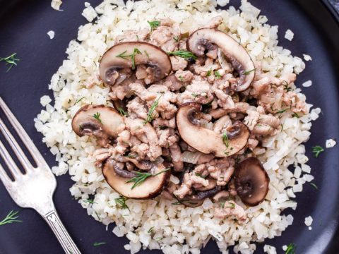 Ground Turkey and Mushroom Stroganoff