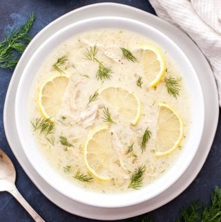 A delicious and low-carb alternative to chicken and rice soup! This Lemon Chicken and Cauliflower Rice Soup is easy to make and full of fresh flavor! #soup #lowcarb #chicken #cauliflowerrice #glutenfree #lemon #paleo