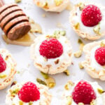 These Honey Goat Cheese and Raspberry Phyllo Cups are perfectly portioned and couldn't be easier to make! A delicious, no-fuss dessert that's perfect for Valentine's Day! #dessert #easyrecipe #goatcheese #raspberries #honey #healthydessert #appetizer