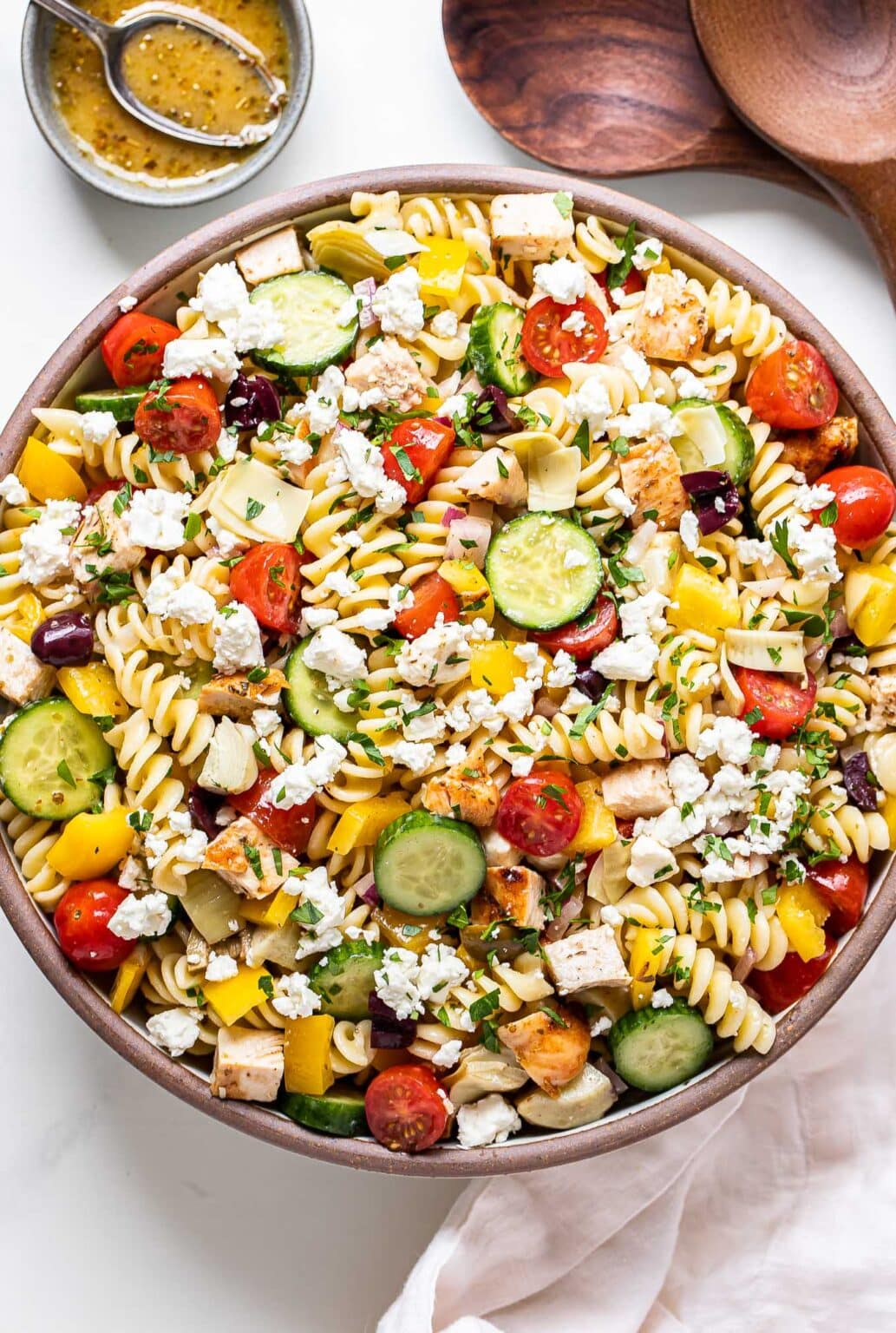 Greek Chicken Pasta Salad Recipe Runner