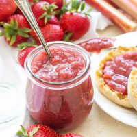 Easy Strawberry Rhubarb Vanilla Jam with Cardamom