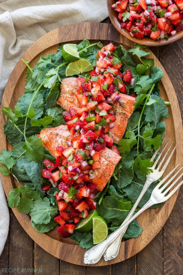 Grilled Salmon with Strawberry Jalapeño Salsa Recipe Runner