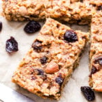 Cherry Almond Red Lentil Granola Bars are perfect for refueling with post-workout or for a healthy and delicious snack! These soft and chewy bars are packed with nutrients thanks to red lentils, and I promise, you won't even know they're in there! #lentils #granolabars #veganrecipe #glutenfree #healthysnack #energybar #cherry #almond