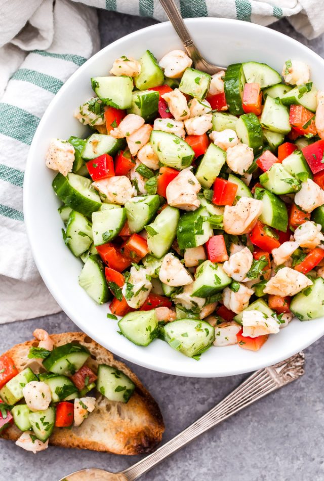Cucumber Shrimp Salad with Lemon and Herbs Recipe Runner