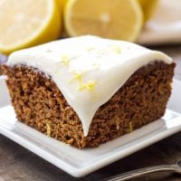 Gingerbread Cake with Lemon Cream Cheese Frosting
