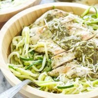 Pesto Chicken with Zucchini Noodles