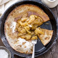 Gingerbread Dutch Baby with Cider Apples