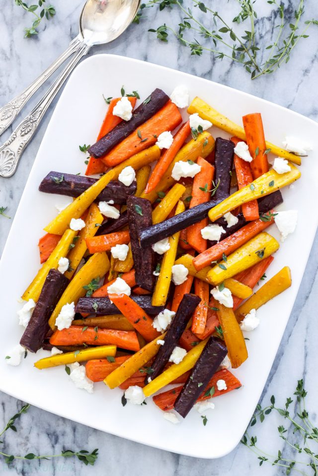 Honey Roasted Carrots with Goat Cheese and Thyme Recipe Runner