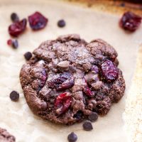 Paleo Double Chocolate Cranberry Cookies