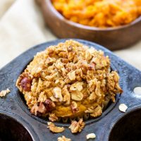 Pumpkin Blueberry Muffins with Oat Streusel