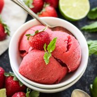 Strawberry Mojito Sorbet
