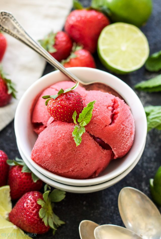 Strawberry Mojito Sorbet Recipe Runner