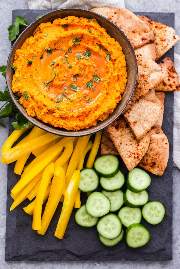 Paleo Roasted Carrot and Sweet Potato Hummus Recipe Runner