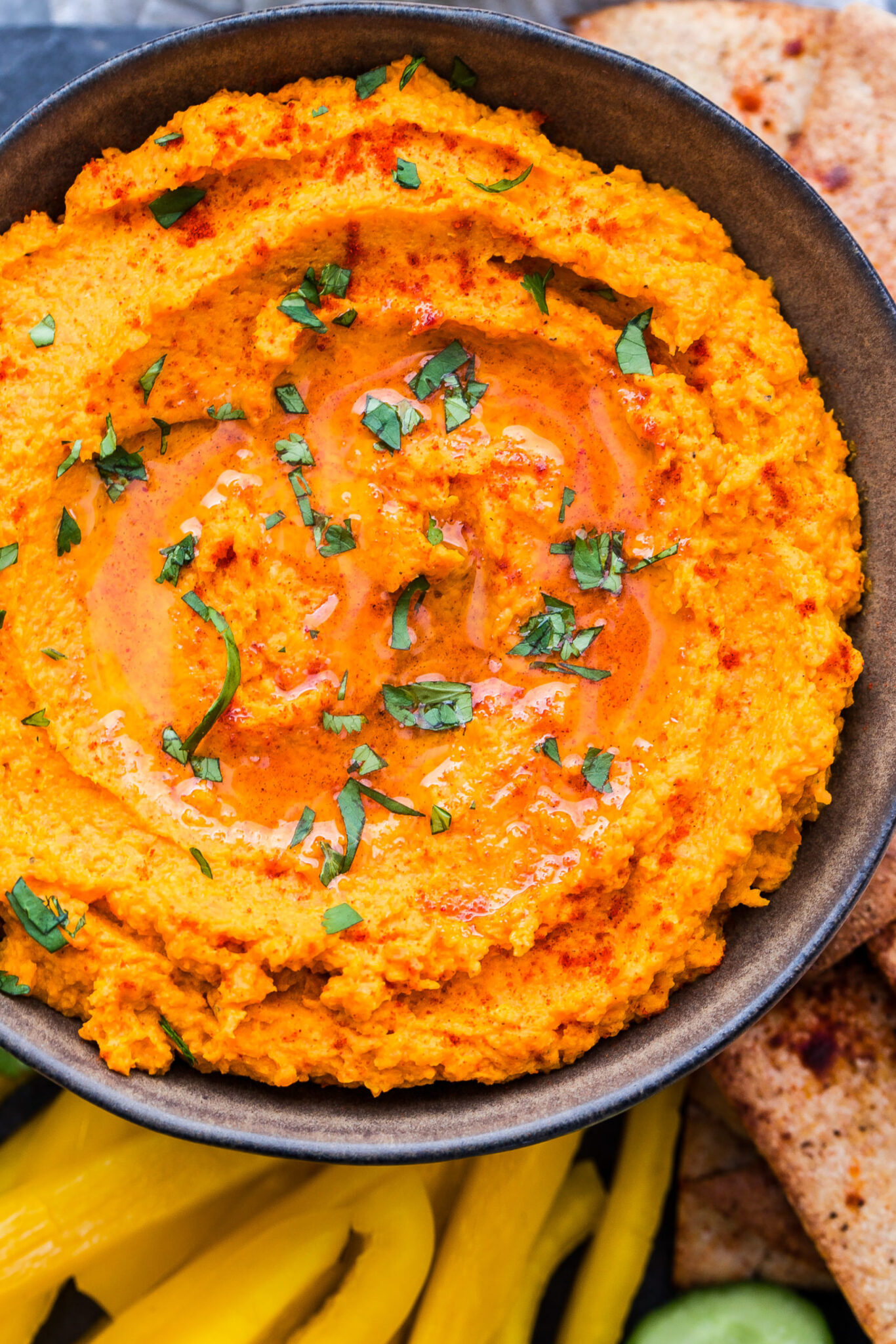 Paleo Roasted Carrot and Sweet Potato Hummus Recipe Runner