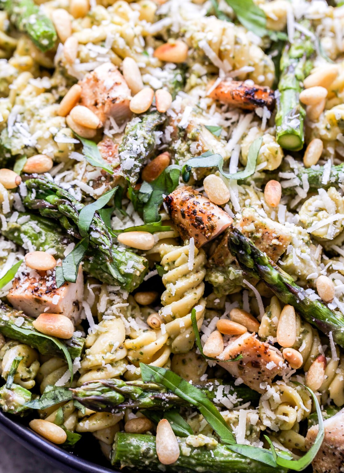 Grilled Chicken and Asparagus Pesto Pasta Recipe Runner