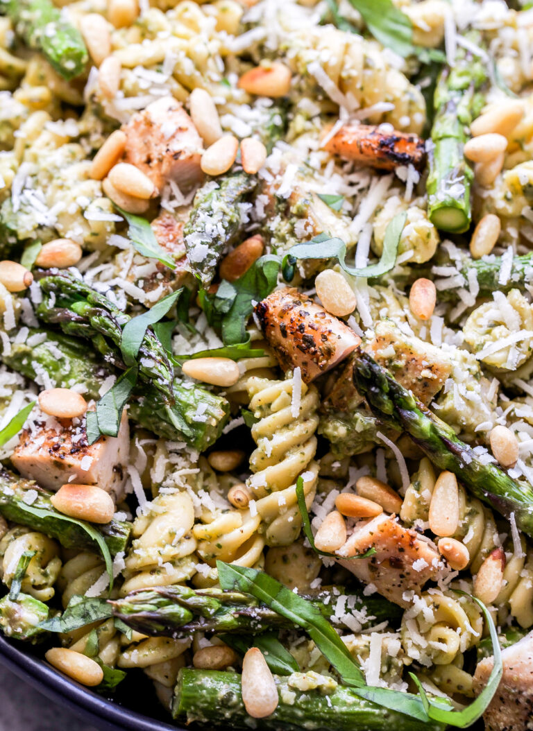 Grilled Chicken and Asparagus Pesto Pasta Recipe Runner