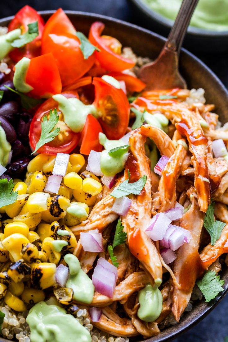 Barbecue Chicken Quinoa Bowls Recipe Runner