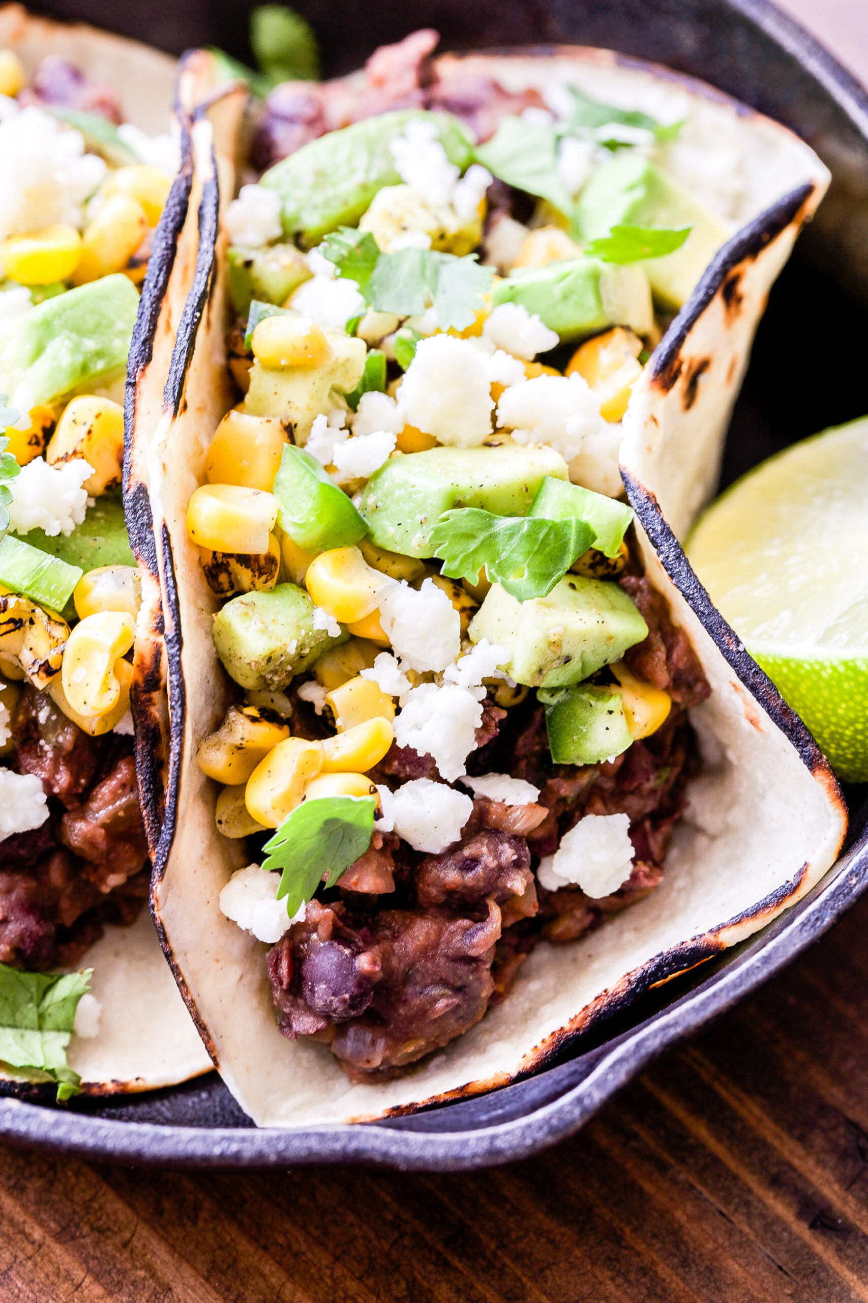 Black Bean Tacos with Avocado Corn Salsa - Recipe Runner